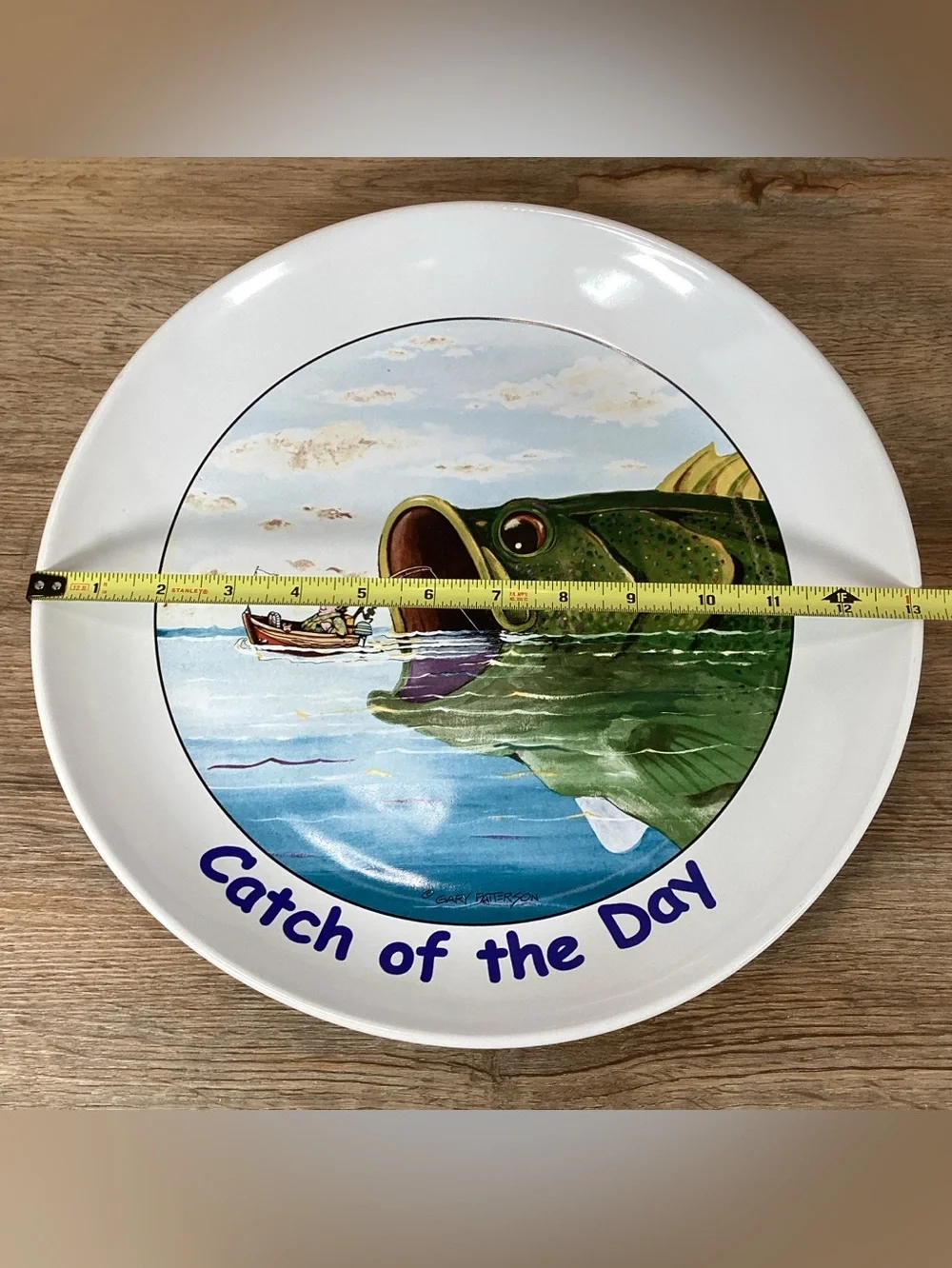 Large Gary Patterson “Catch of the Day” 13.25 inch Ceramic Platter